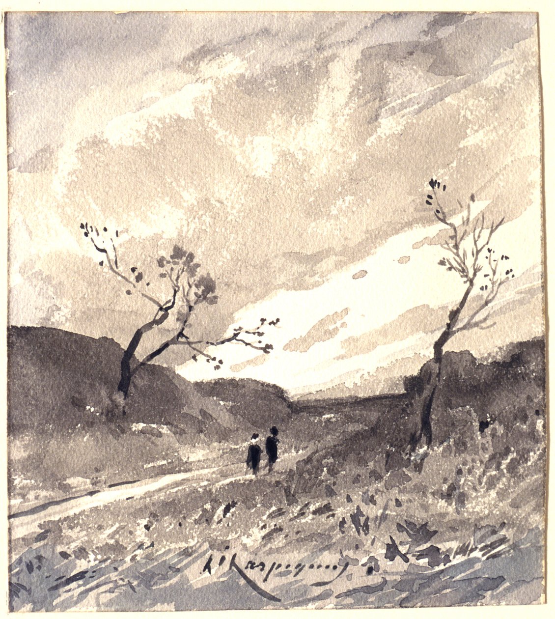 Paesaggio nelle Landes da Henri-Joseph Harpignies