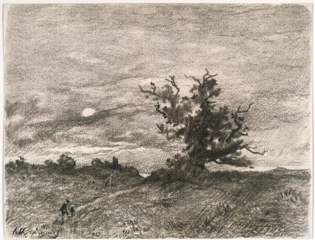 Paesaggio al chiaro di luna da Henri-Joseph Harpignies