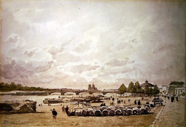 Il quai Bercy, Parigi da Henri Joseph Harpignies