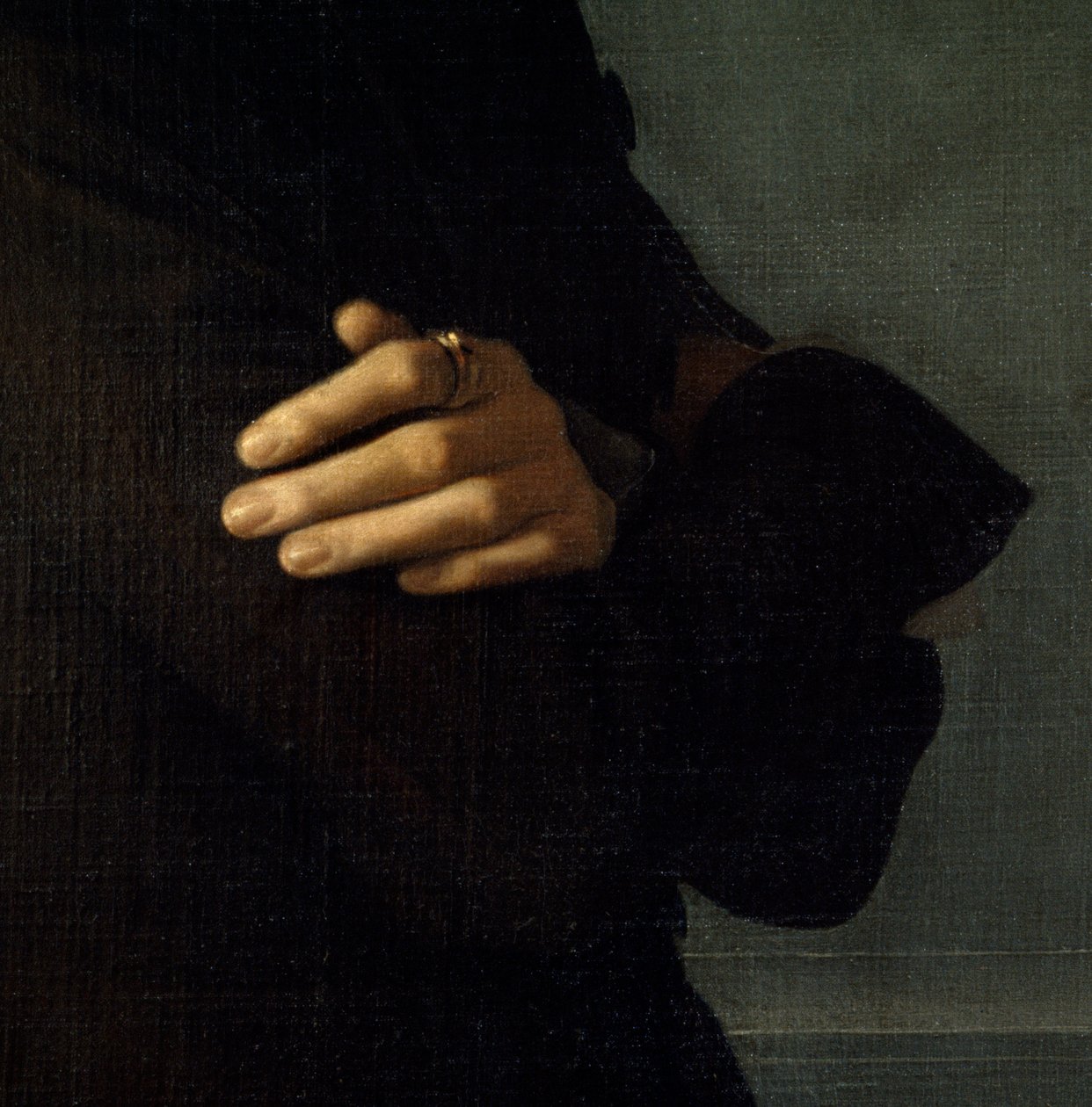 Ritratto di Franz Liszt (dettaglio delle mani) da Henri Lehmann