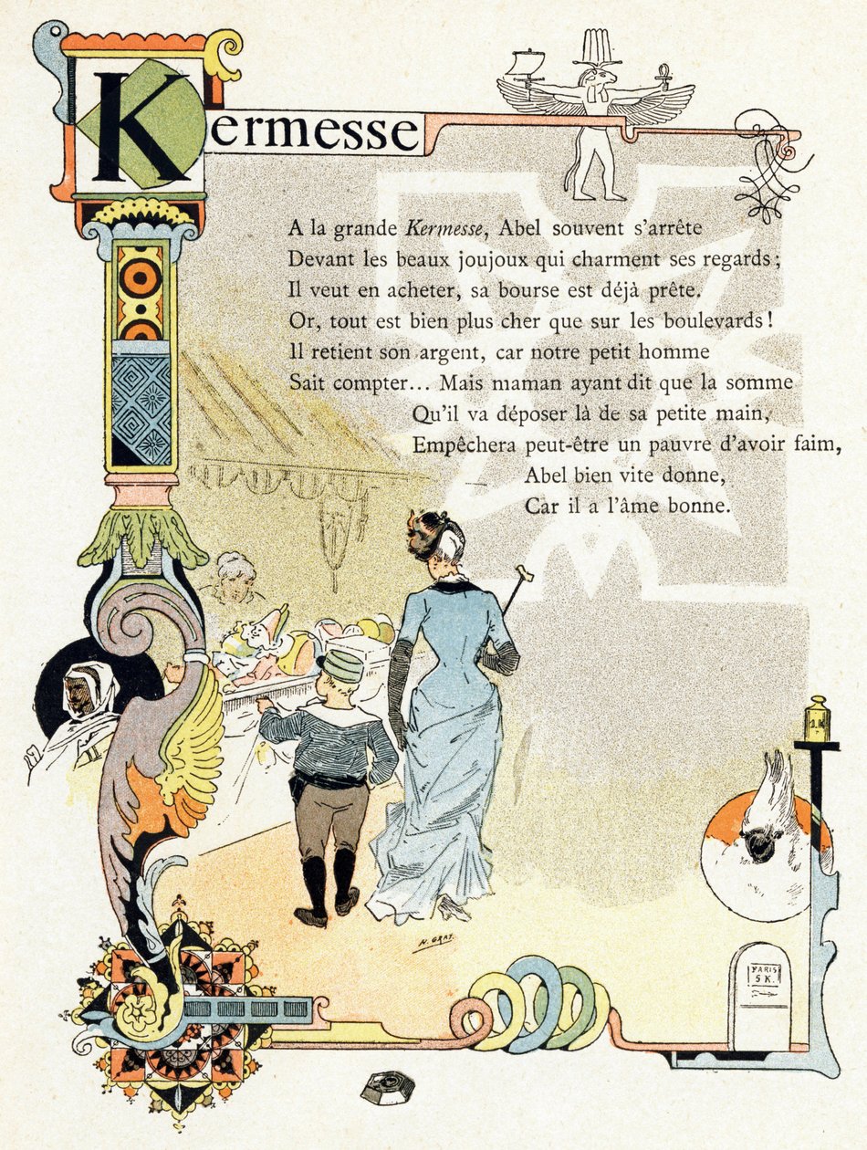 Illustrazione per "Alfabeto dei buoni esempi", c.1890 da Henri (1858 1924) Gray