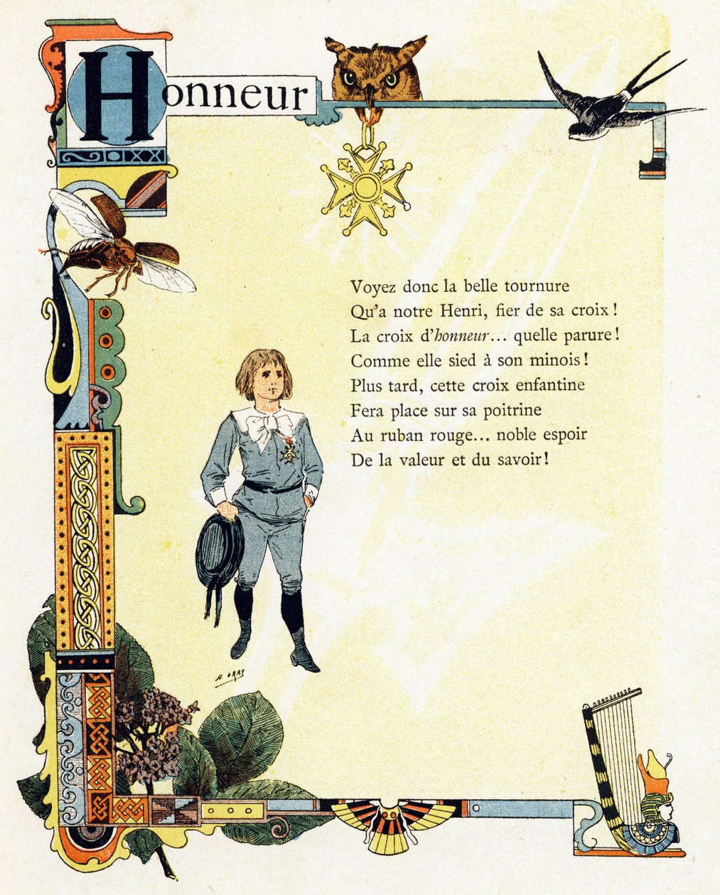 Illustrazione per "Alfabeto dei buoni esempi", c.1890 da Henri (1858 1924) Gray
