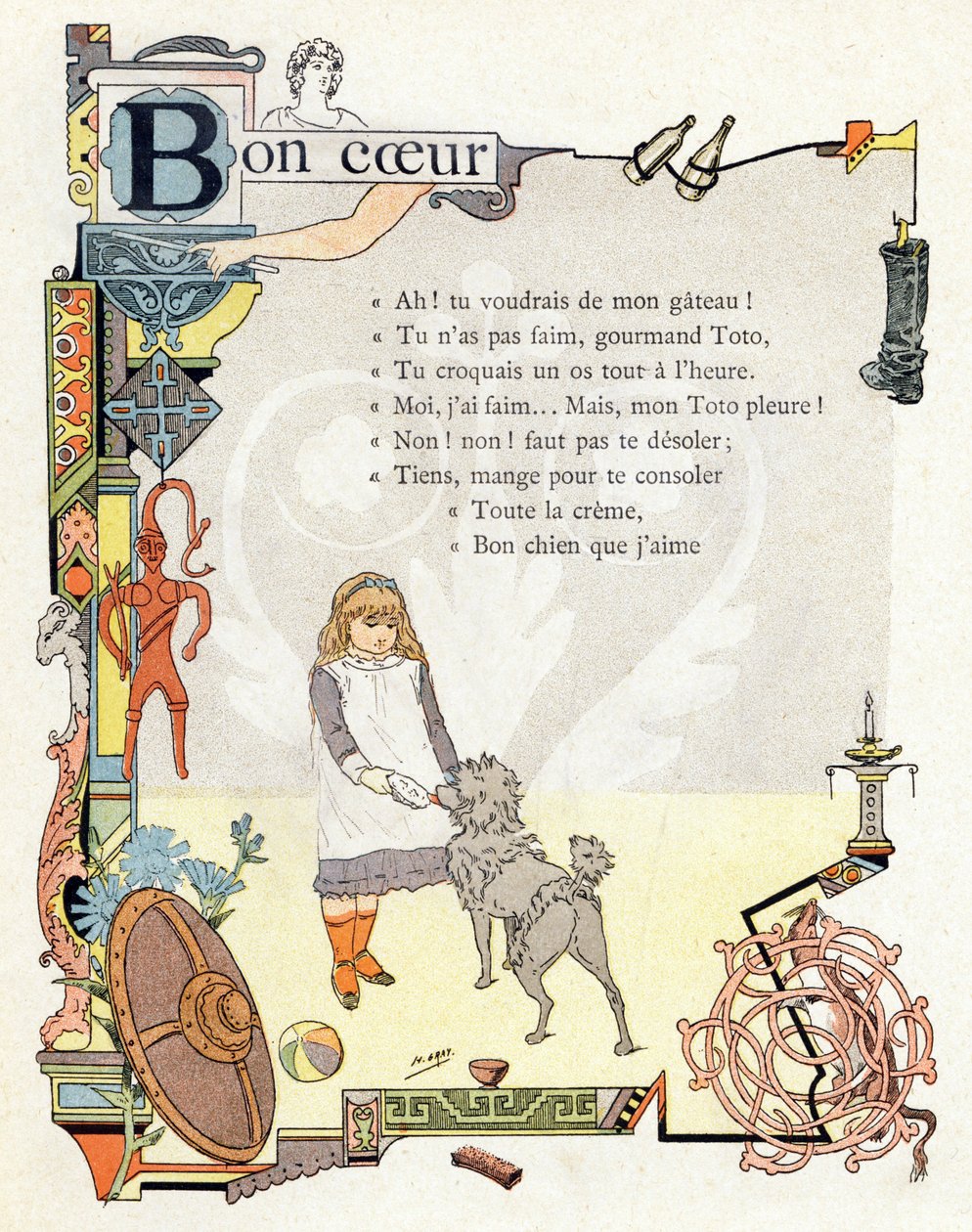 Illustrazione per "Alfabeto dei buoni esempi", c.1890 da Henri (1858 1924) Gray