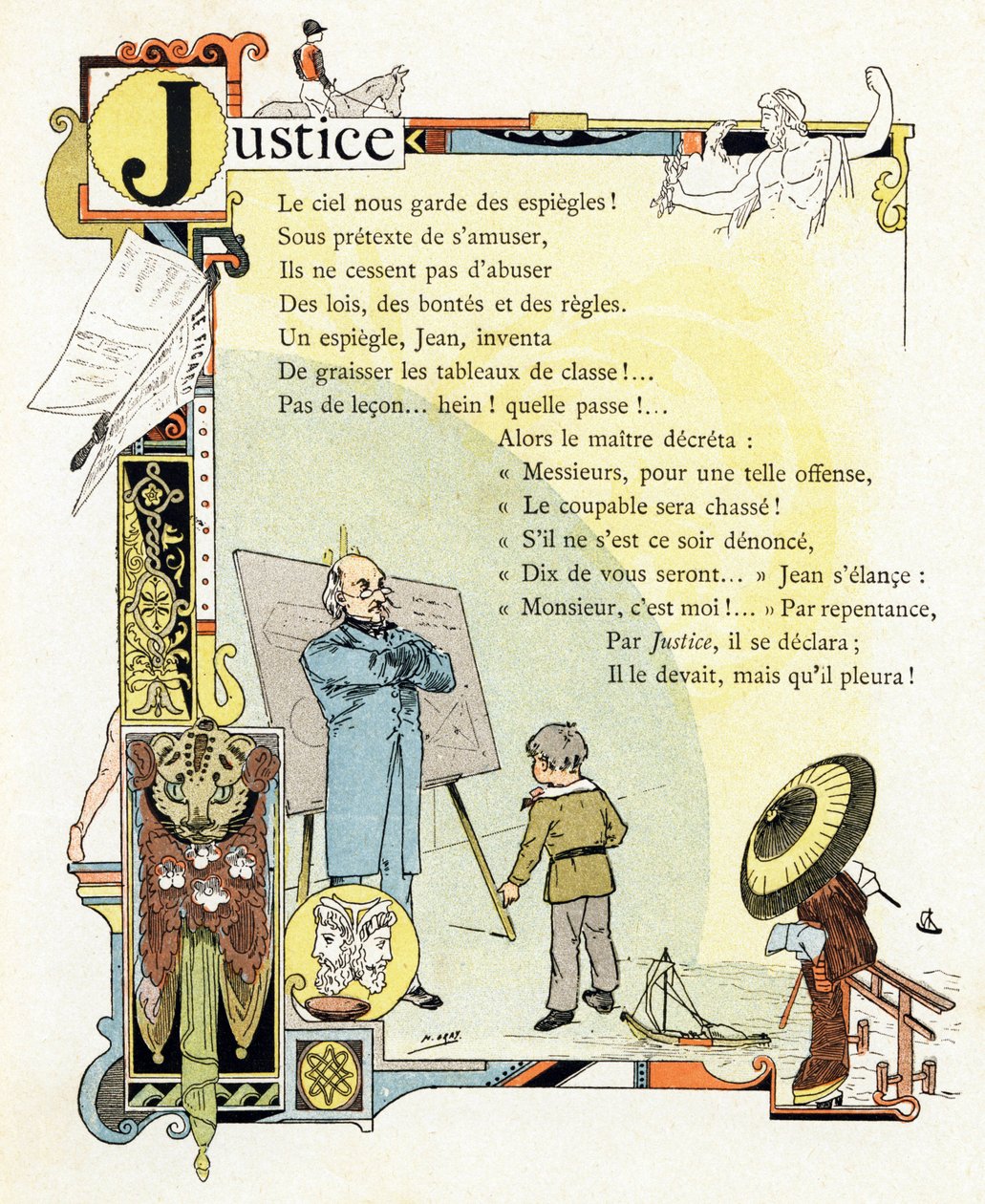 Illustrazione per "Alfabeto dei buoni esempi", c.1890 da Henri (1858 1924) Gray