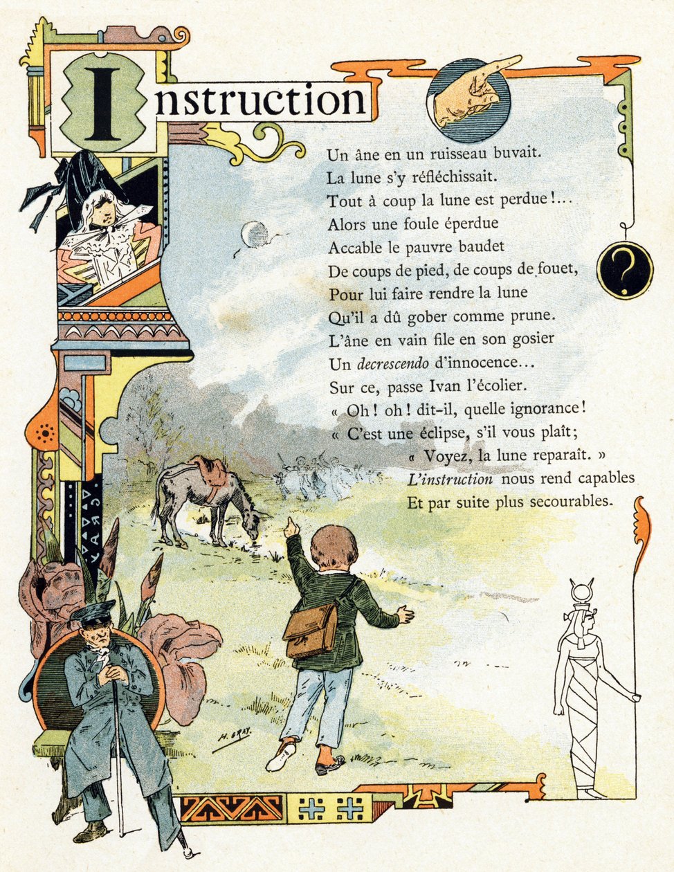Illustrazione per "Alfabeto dei buoni esempi", c.1890 da Henri (1858 1924) Gray