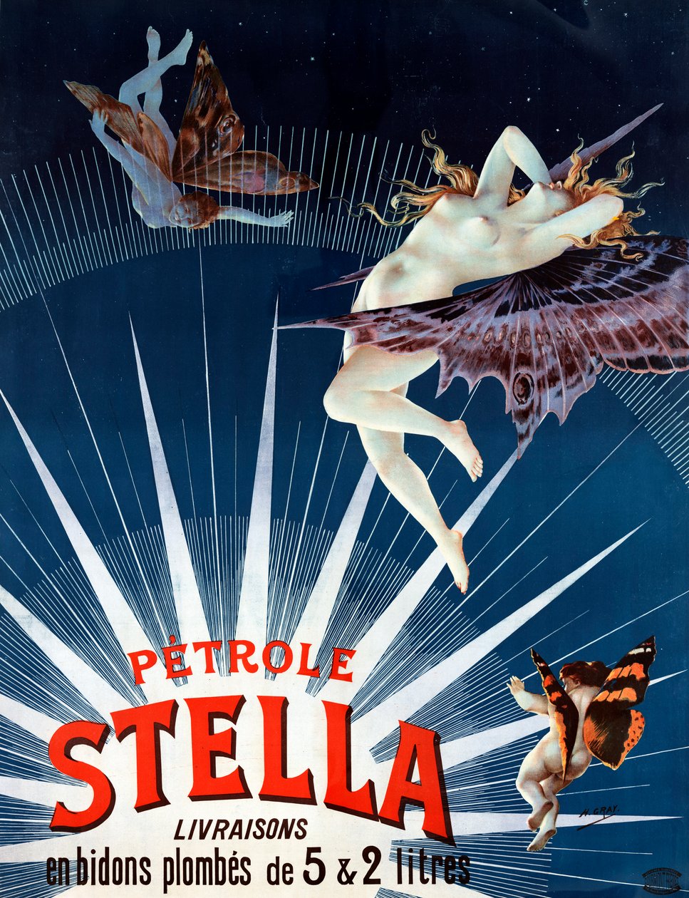 Poster vintage di Petrole Stella da Henri  Gray