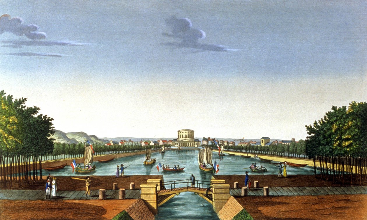 Parigi, il bacino della Villette da Henri (after) Courvoisier Voisin