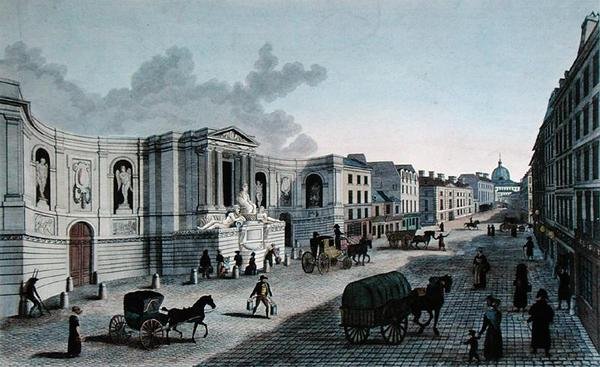 Veduta della fontana sulla Rue de Grenelle, Faubourg St. Germain, incisa da Grimberghen, c.1815-20 da Henri (after) Courvoisier Voisin