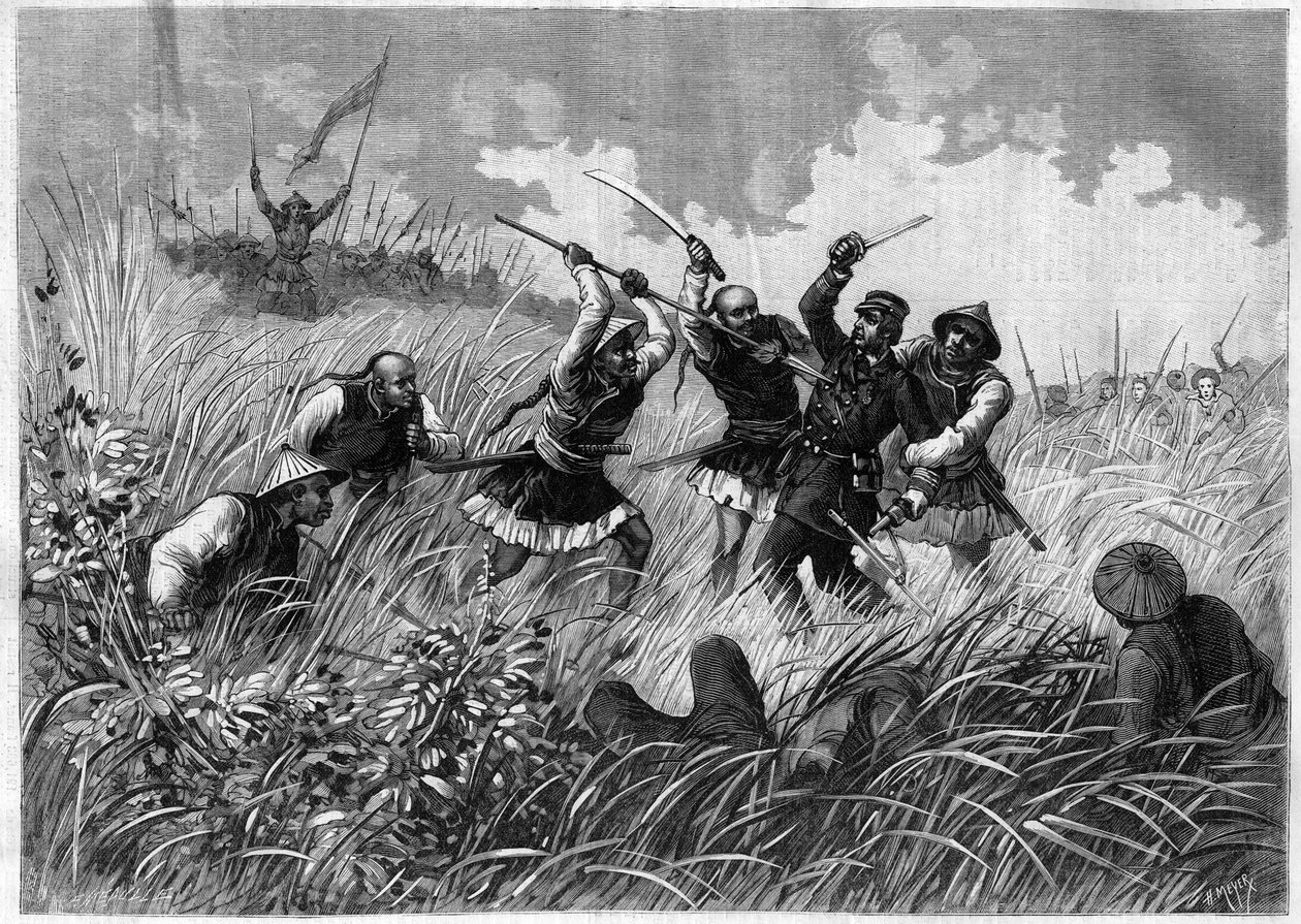 Conquista del Tonchino (attuale Vietnam) - Morte del Comandante Henri Rivière (1827-1883), 19 maggio da Henri (after) Meyer