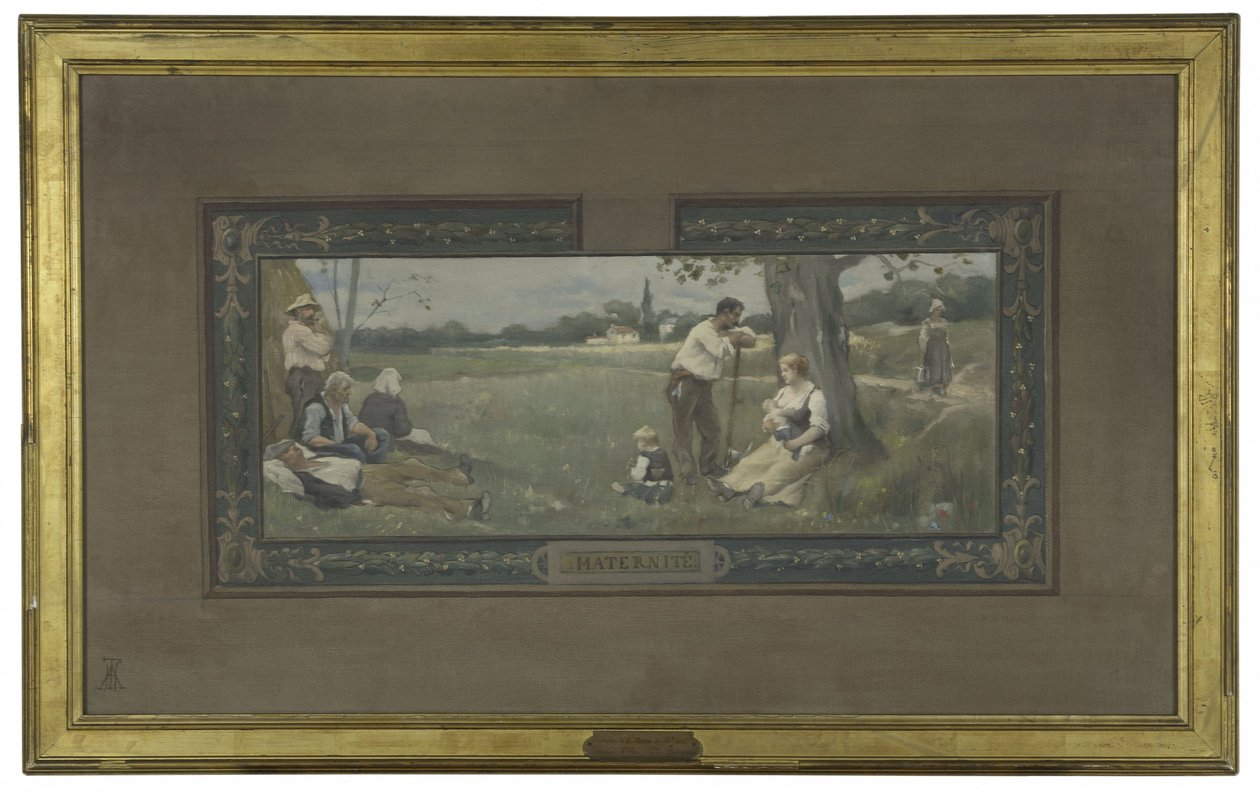 Schizzo per la sala matrimoni del municipio del 14° distretto: Maternità, in 1889 da Henri Adrien Tanoux