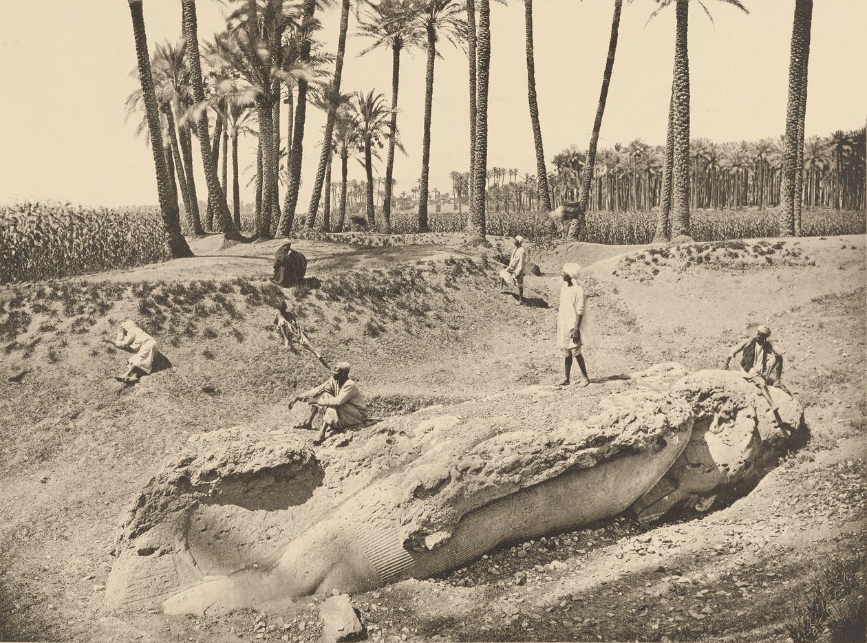 Statua di Sesostris sdraiato (Saqqara) da Henri Béchard