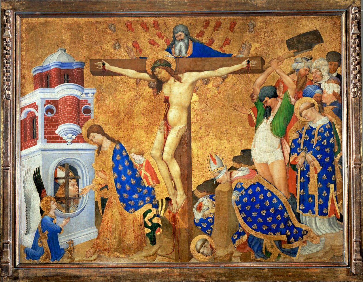 Altare di Saint Denis: Comunione e martirio ... da Henri Bellechose
