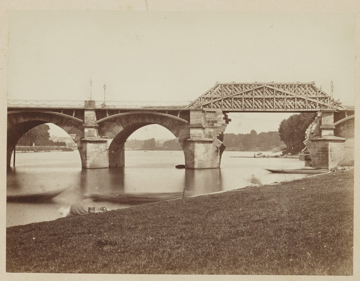 Le Pont de Saint Cloud dopo la guerra franco-prussiana da Henri Bevan