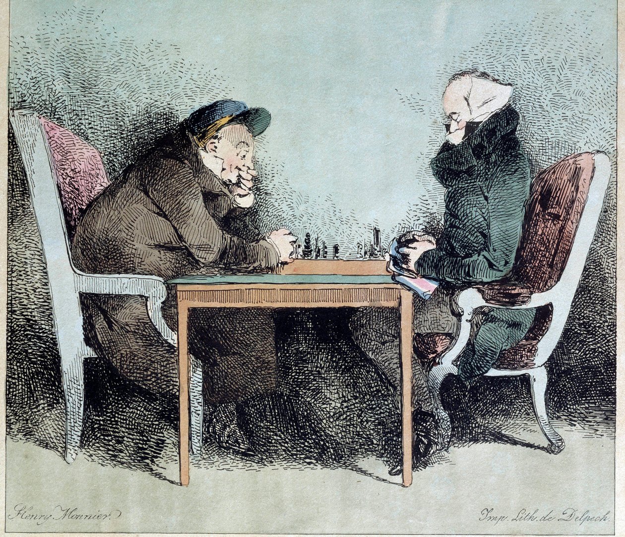 Giocatori di scacchi da Henri Bonaventure Monnier