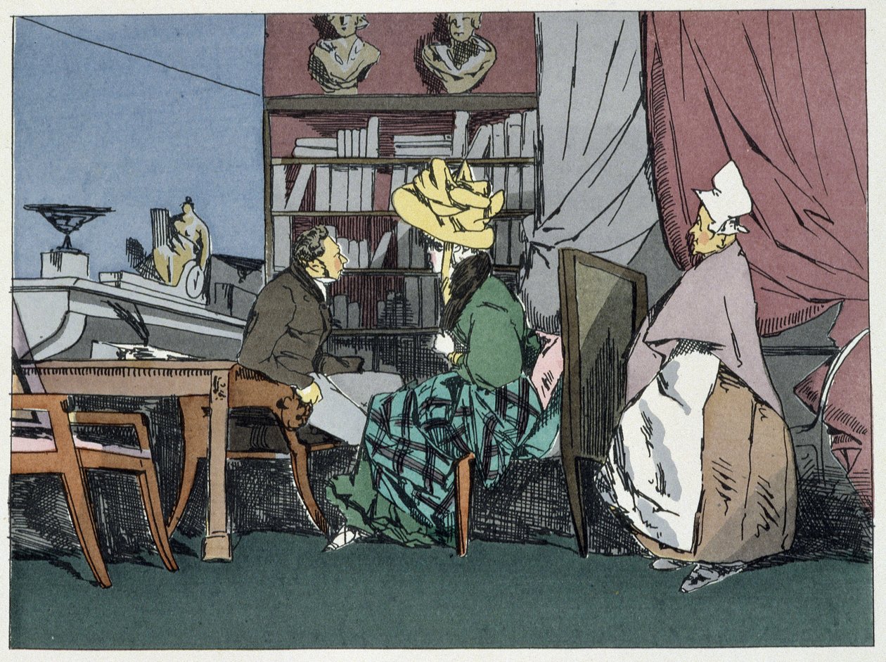 Il capo della divisione che dà udienza - in "Administrative morals" di Henri Monnier da Henri Bonaventure Monnier