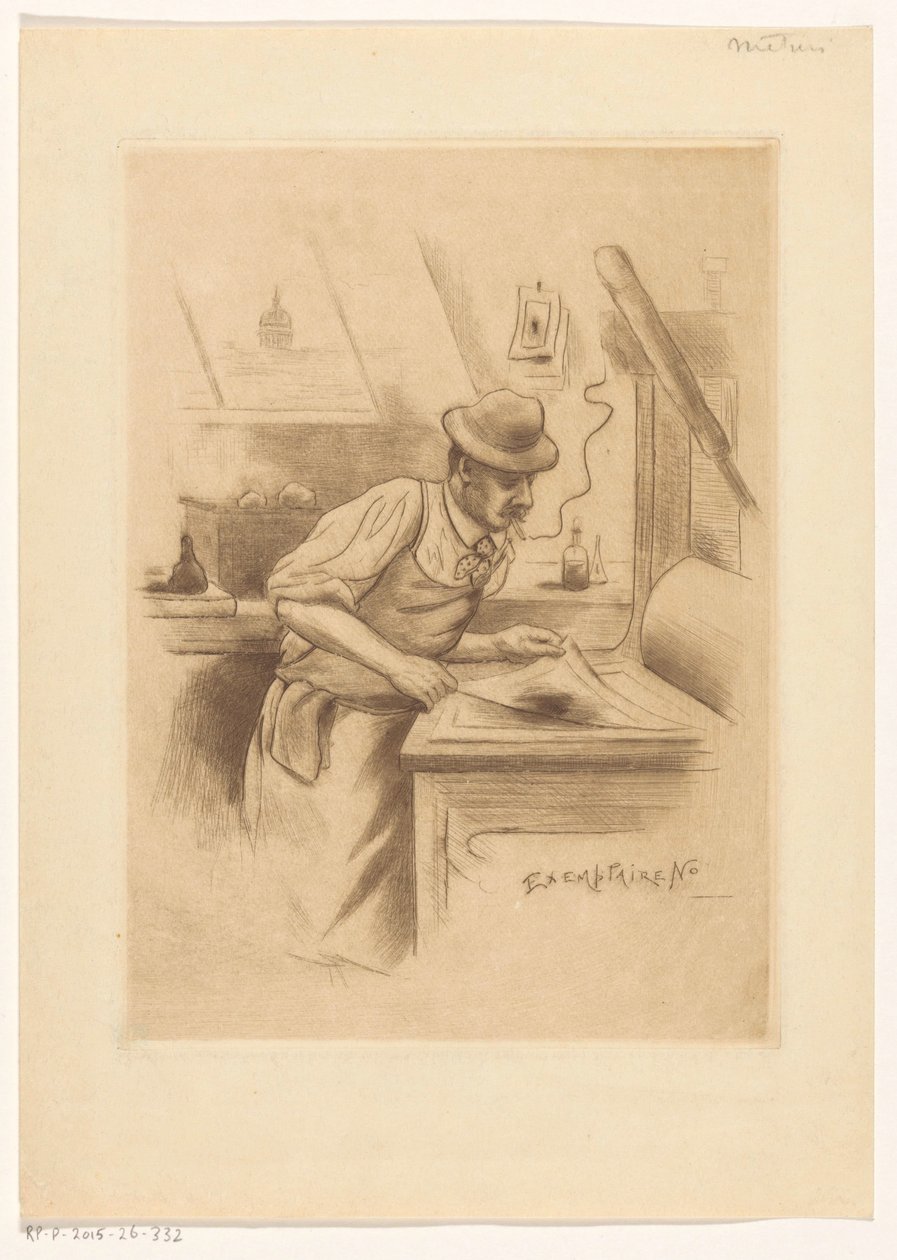 Stampatore nel suo atelier da Henri Boutet (possibly)