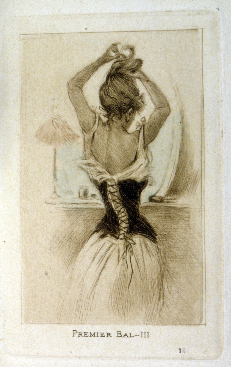 Una donna che si prepara per un ballo da Henri Boutet