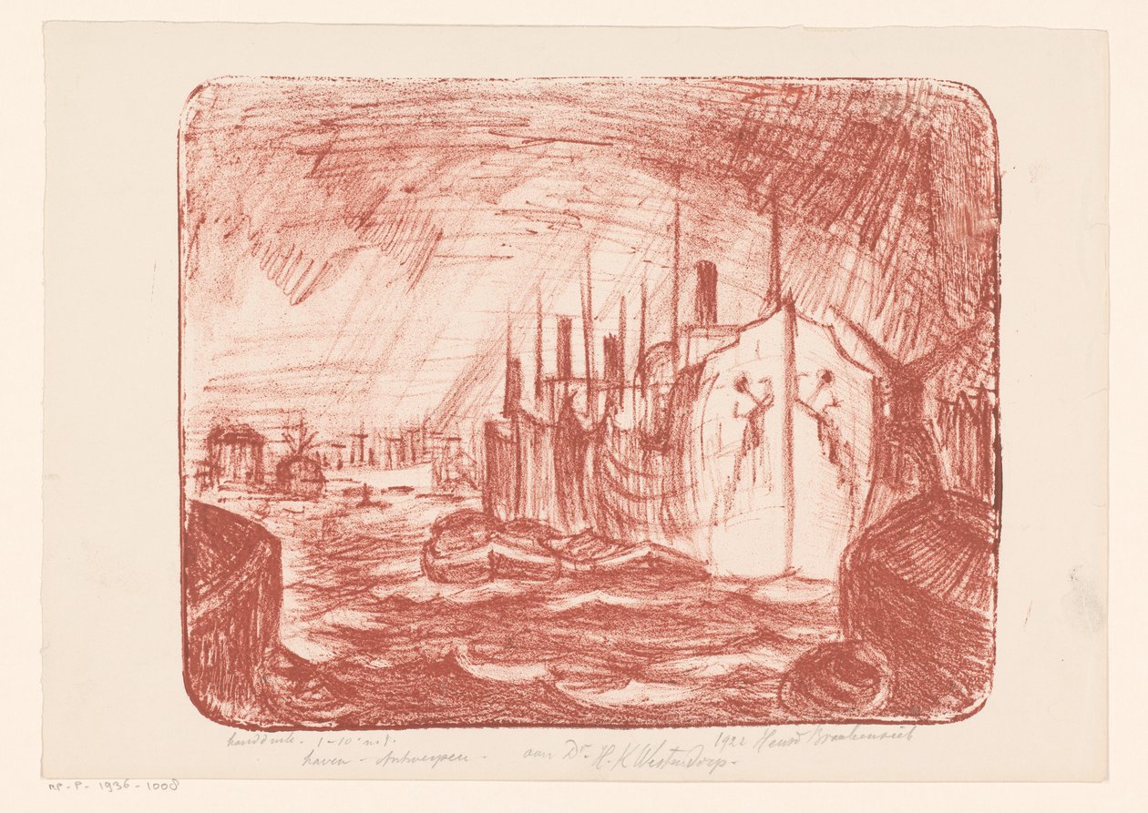 Porto di Anversa da Henri Braakensiek (signed by artist)