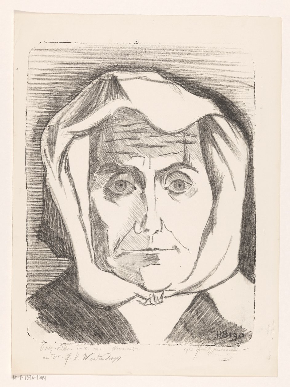 Ritratto di una donna sconosciuta da Henri Braakensiek (signed by artist)