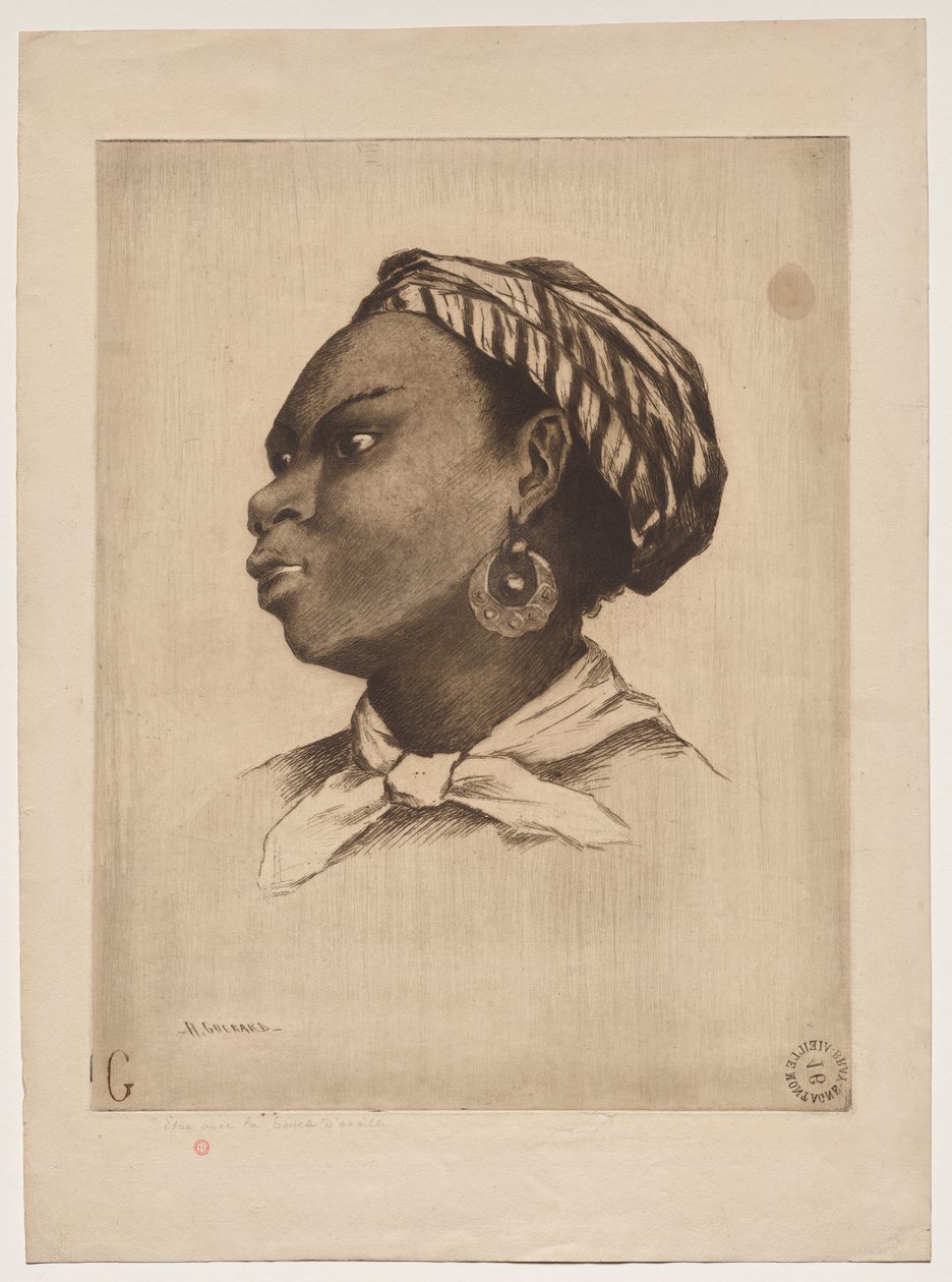 Una donna africana, dopo Eva Gonzalès da Henri Charles Guérard