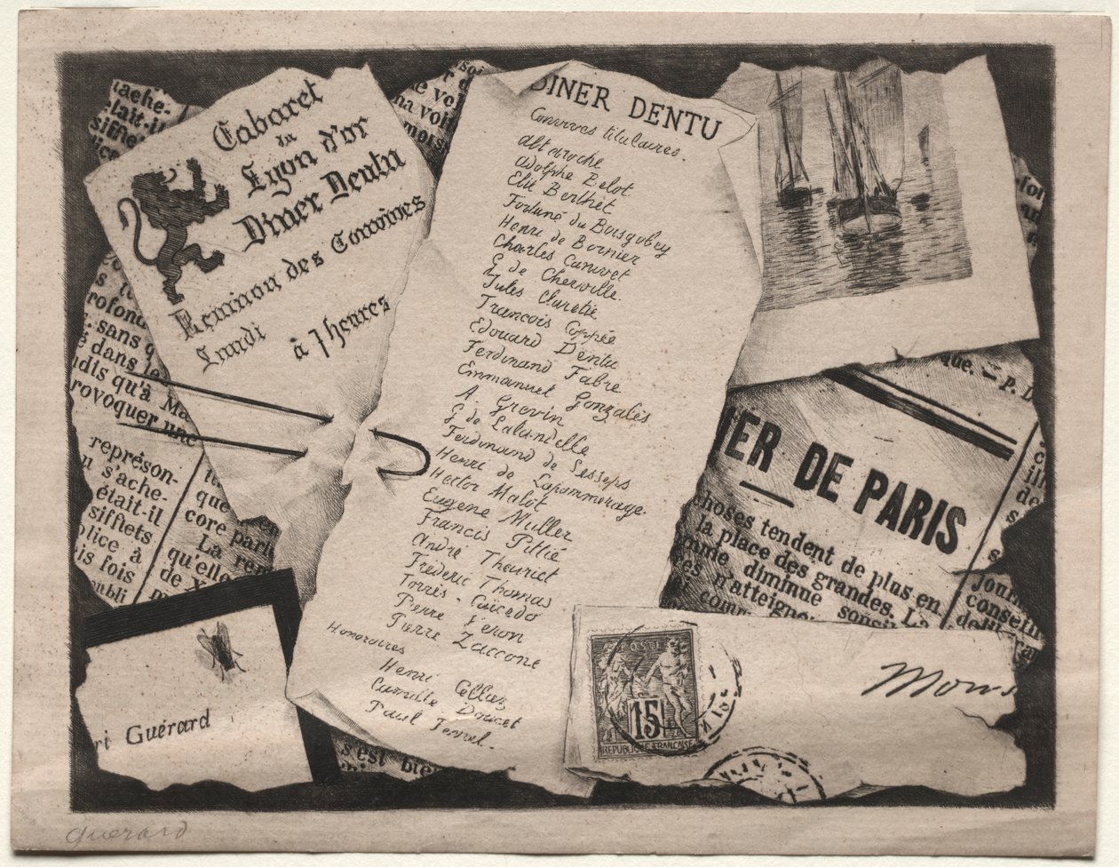 Invito a cena da Henri Charles Guérard