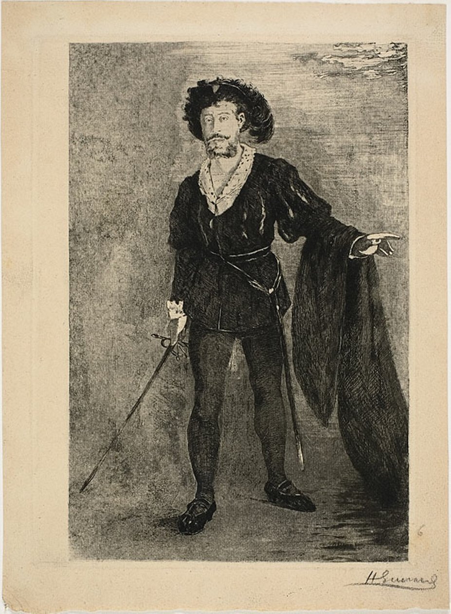 Faure nel ruolo di Amleto da Henri Charles Guérard