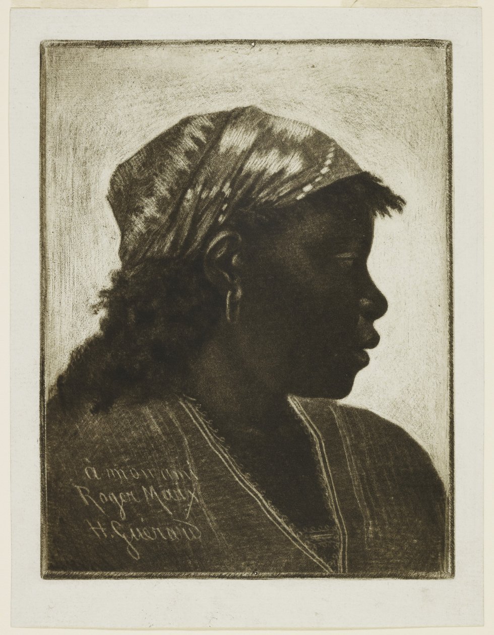 Testa di negra, c.1888 da Henri Charles Guérard