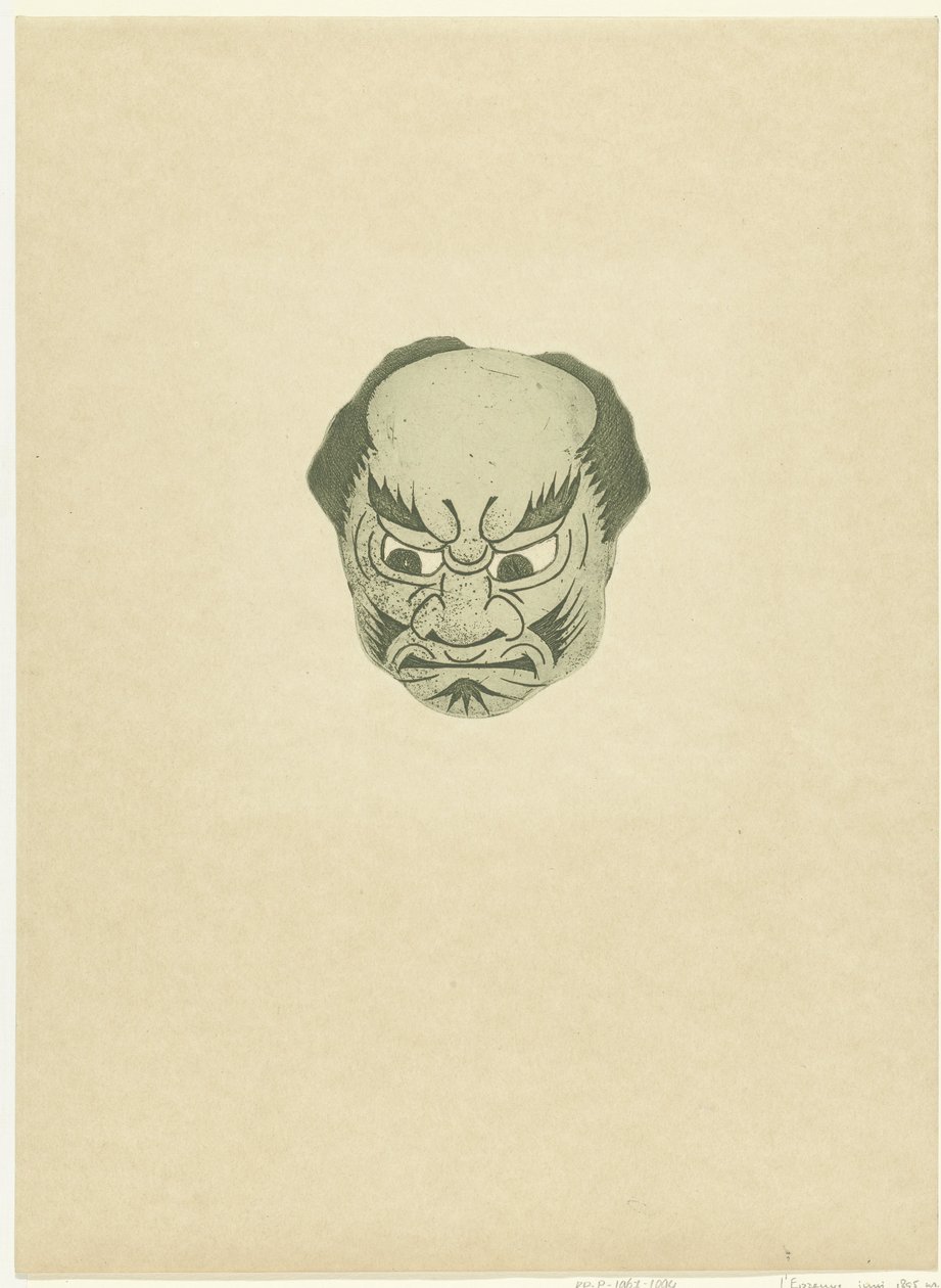 Maschera con volto di uomo da Henri Charles Guérard