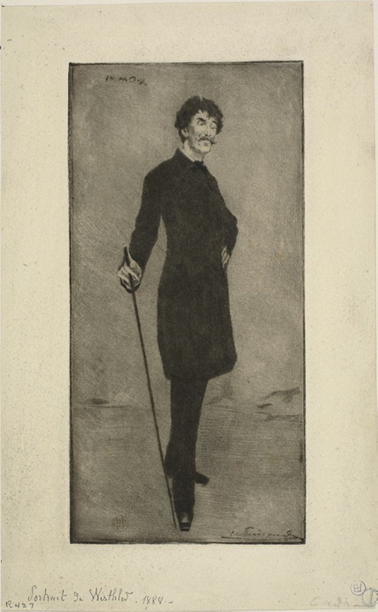 Ritratto di Whistler da Henri Charles Guérard
