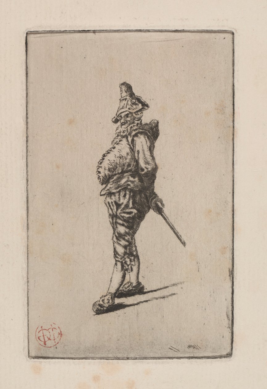 Punchinello, dopo Meissonier da Henri Charles Guérard