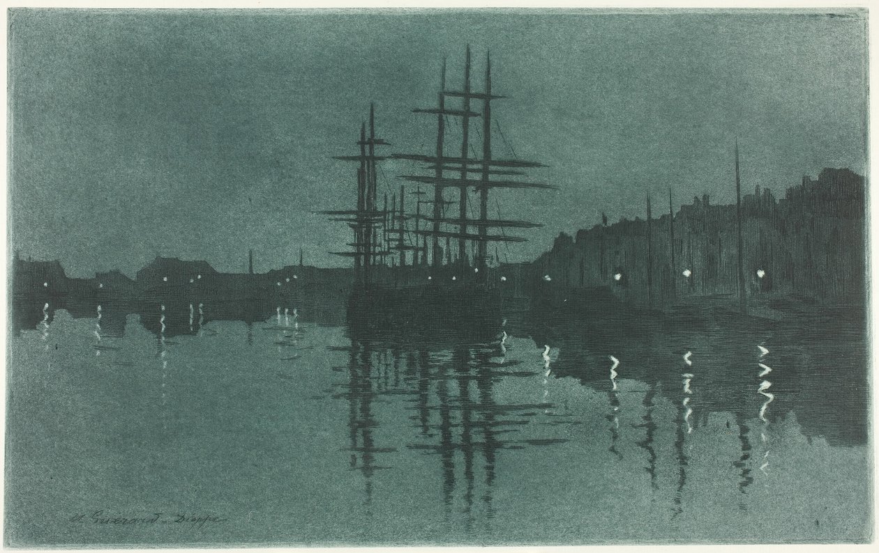 Il bacino di Dieppe da Henri Charles Guérard