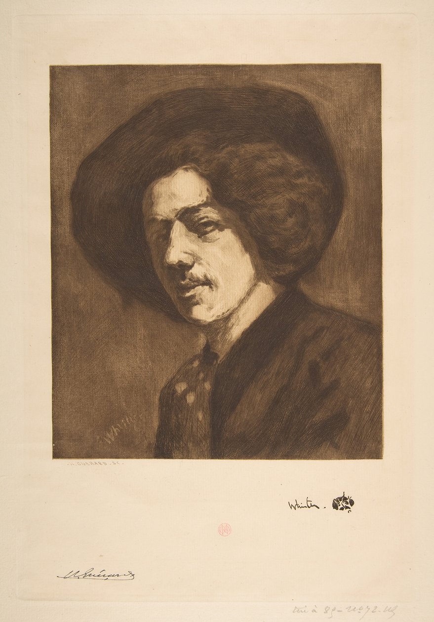 Ritratto di Whistler di se stesso, 1888 da Henri Charles Guérard