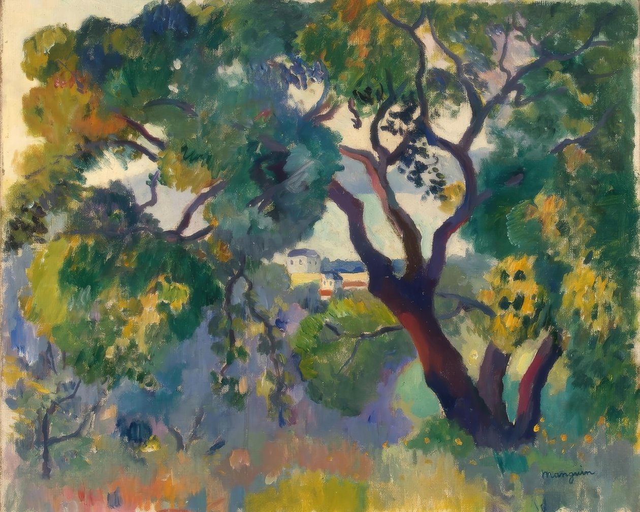 Paesaggio vicino a St. Tropez da Henri Charles Manguin