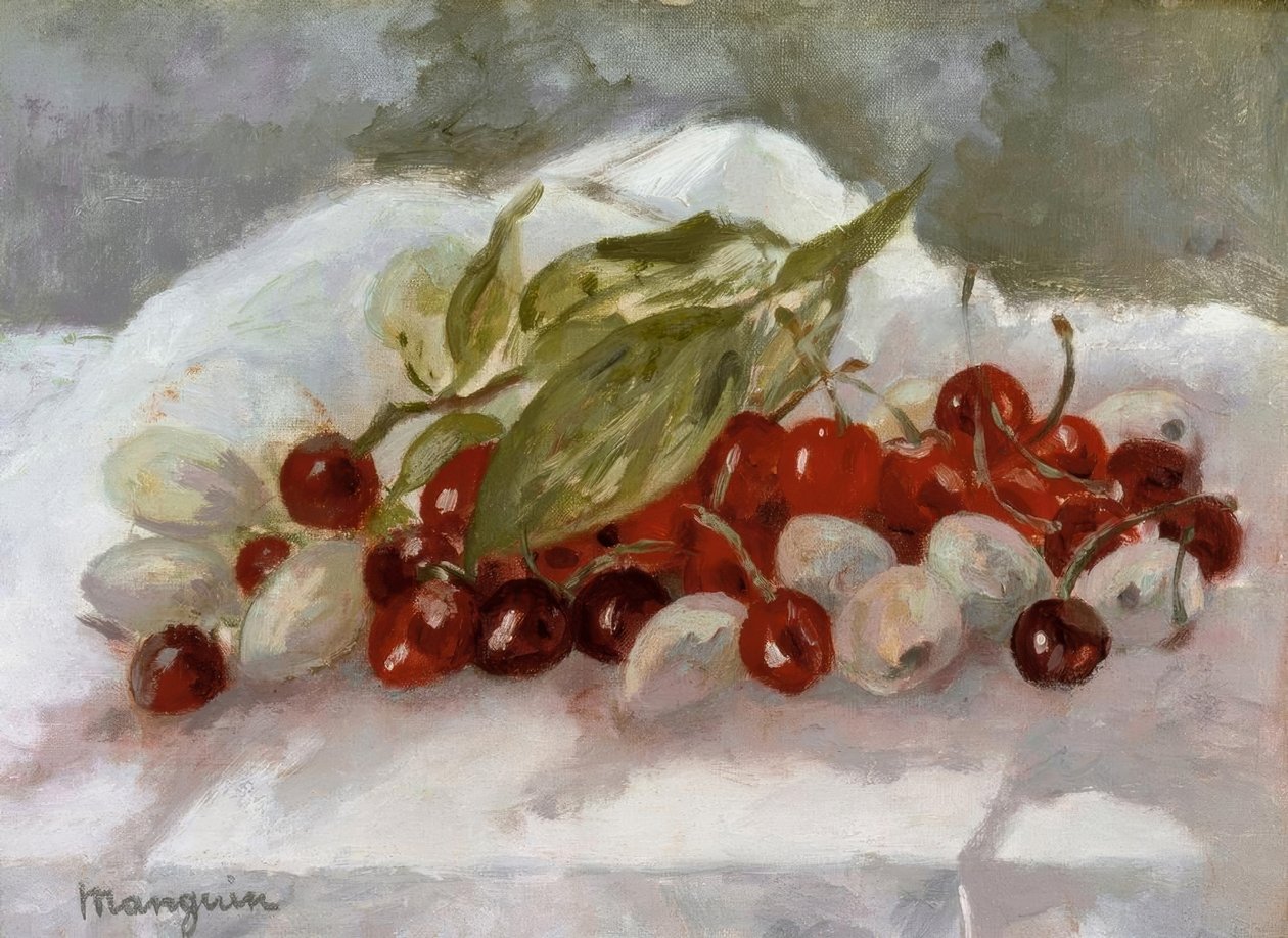 Natura morta: Ciliegie e ananas da Henri Charles Manguin
