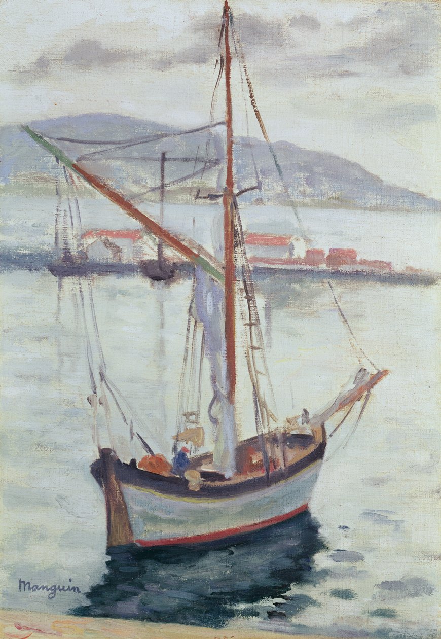 Yacht a Saint Tropez da Henri Charles Manguin
