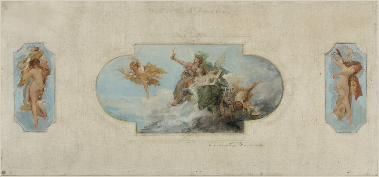 Bozzetto per il municipio di Asnières: Allegoria delle Arti (soffitto della Salle des fêtes), tra il 1900 e il 1903 da Henri Courselles Dumont