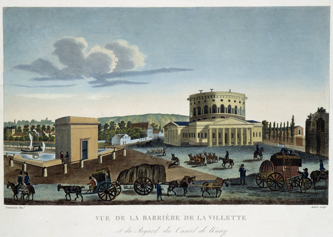 La barriera de la Villette, circa 1820 - in “Vues de Paris” da Henri Courvoisier Voisin