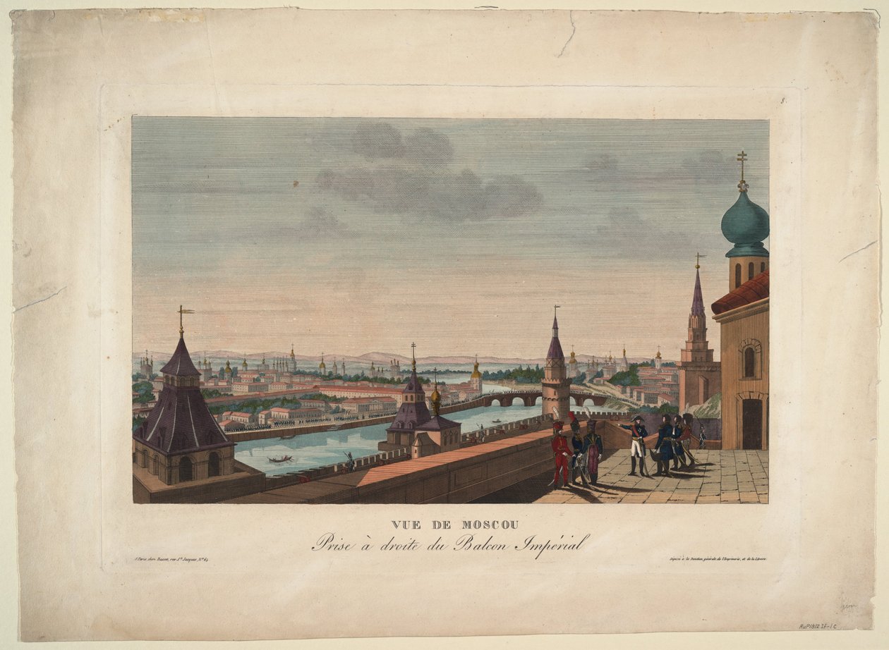 Veduta di Mosca, presa dal Balcone del Palazzo Imperiale, 1812 da Henri Courvoisier Voisin