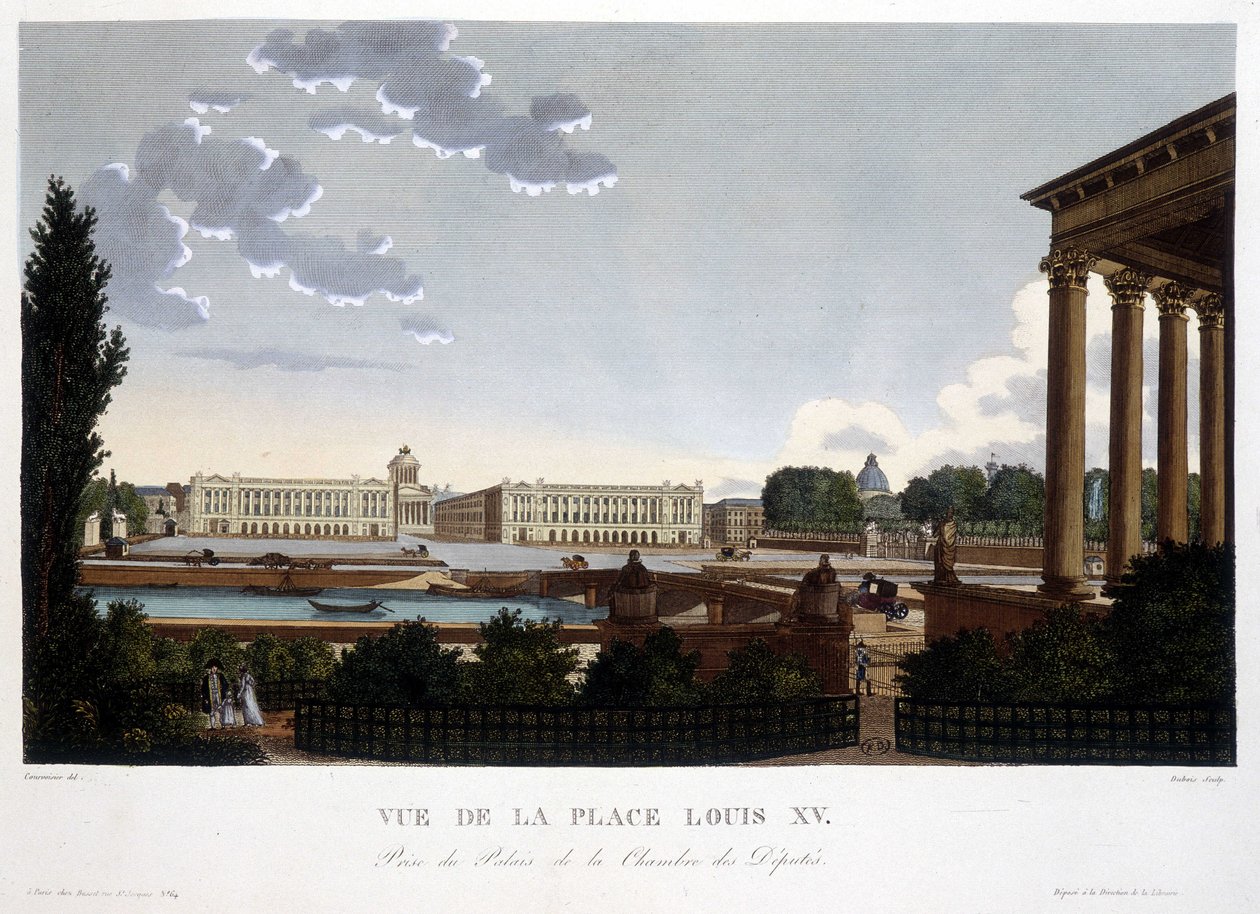 Veduta di Place Louis XV - Parigi di Courvoisier da Henri Courvoisier Voisin