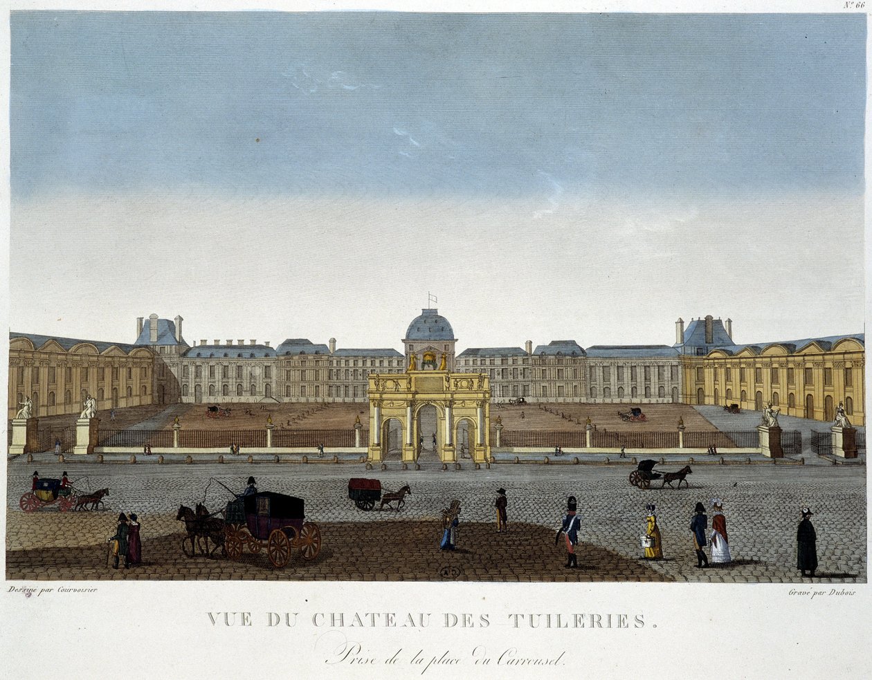 Vista del Castello delle Tuileries - in "Vues de Paris" di Courvoisier da Henri Courvoisier Voisin