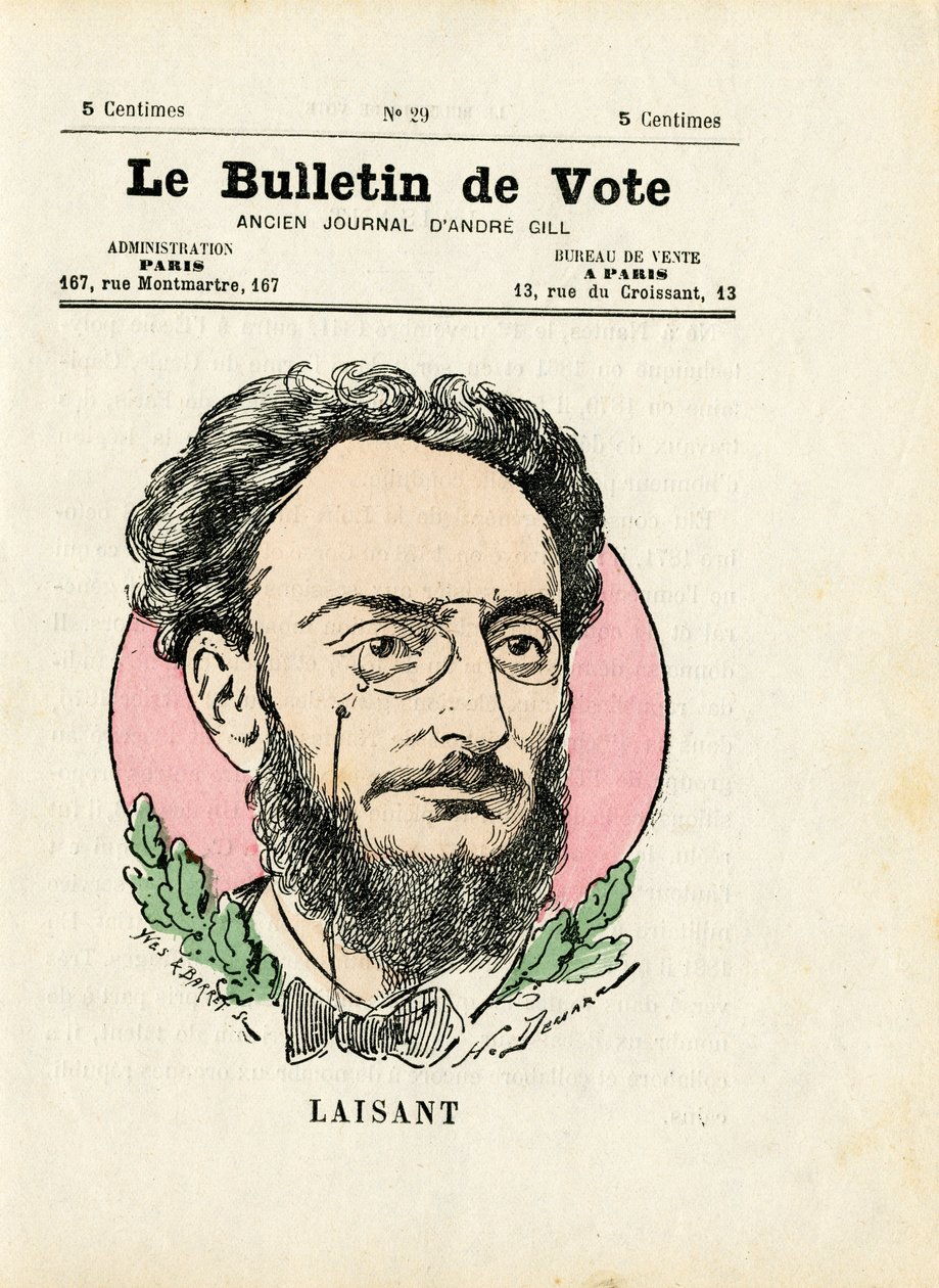 Ballot 2a serie, Satirico a colori: Leaving Ange - Illustrazione di Henri Demare (1846-1888) da Henri Demare