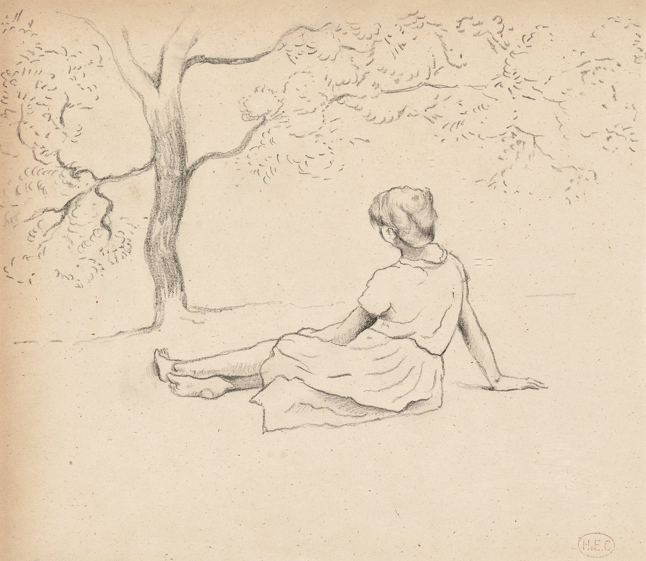 Studio per "Lavandaie in Provenza", c.1885-89 da Henri Edmond Cross