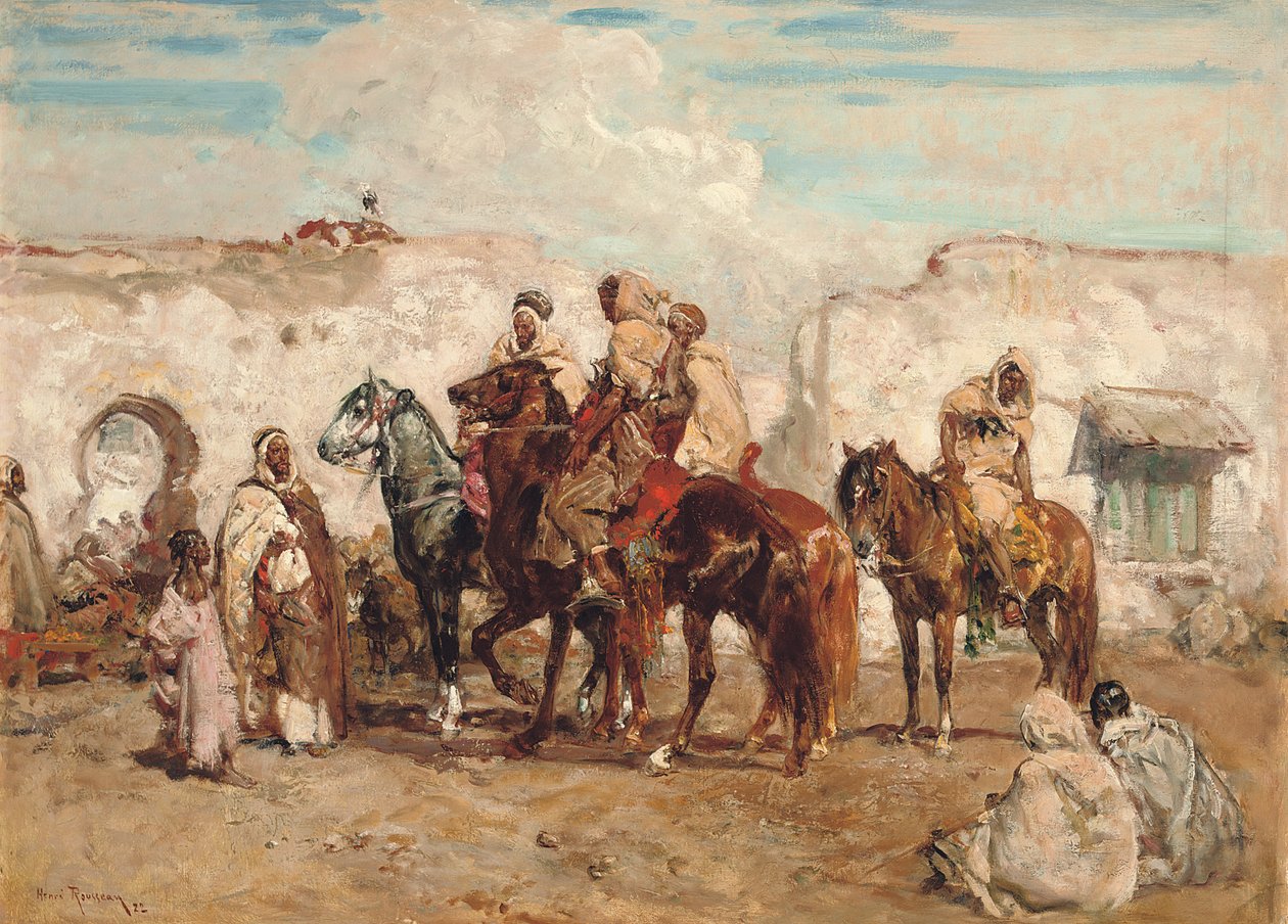 Intelligence: Strada del villaggio arabo da Henri Emilien Rousseau