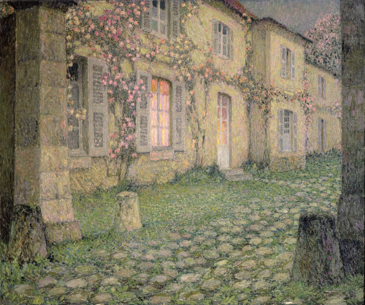 Casa con Rose al Crepuscolo, c.1928 da Henri Eugene Augustin Le Sidaner