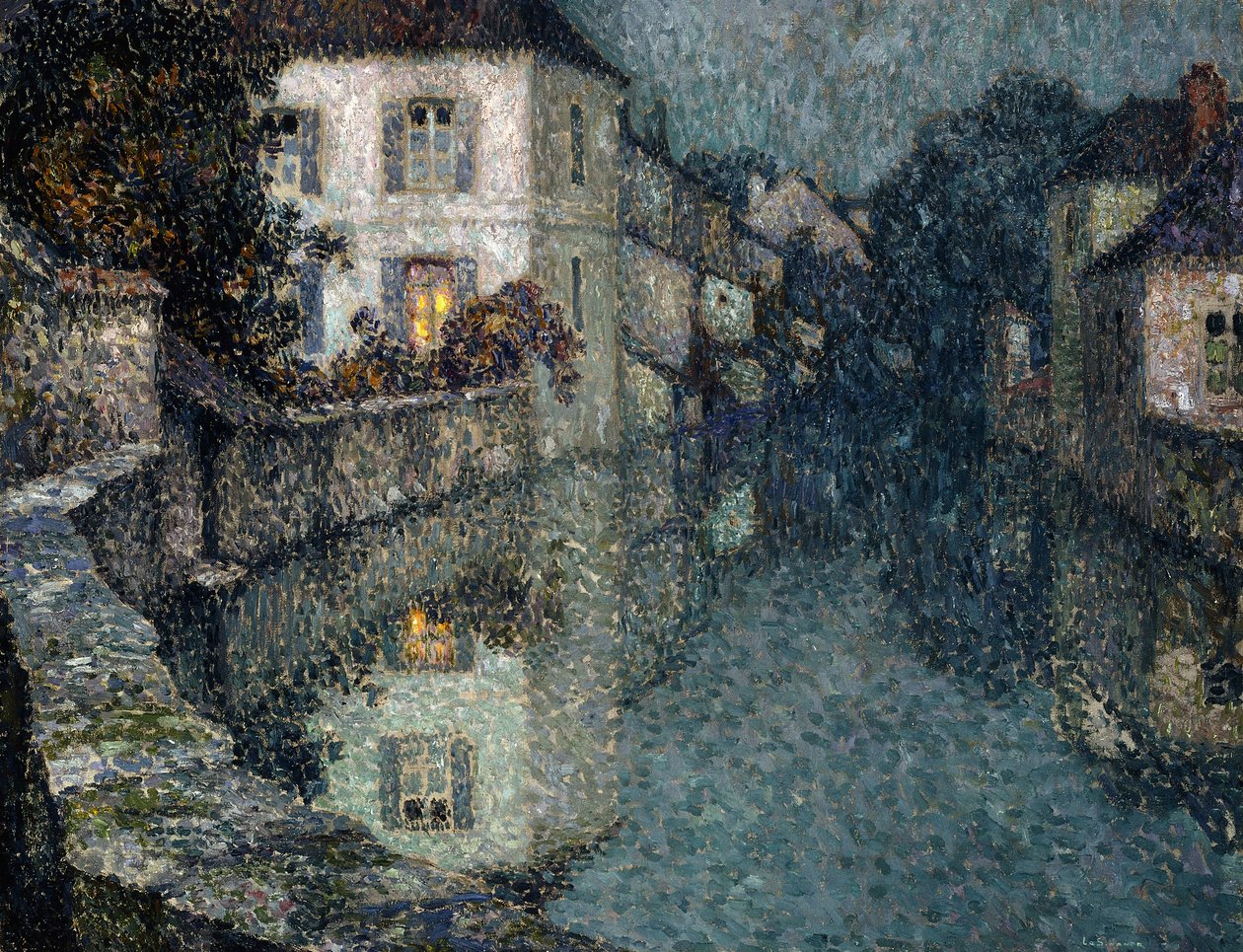 Case sul Canale, Nemours da Henri Eugene Augustin Le Sidaner