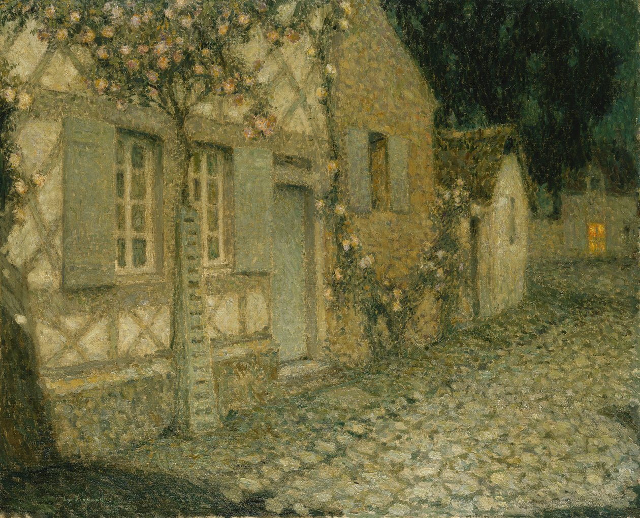 La casa del giardiniere al chiaro di luna, Gerberoy da Henri Eugene Augustin Le Sidaner