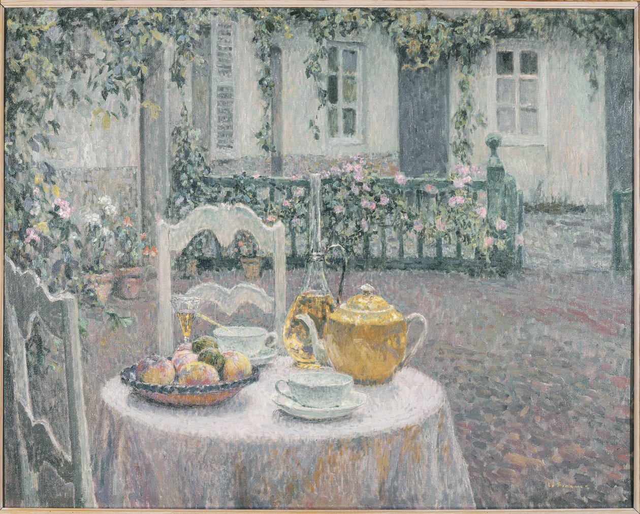 La tovaglia rosa da Henri Eugene Augustin Le Sidaner