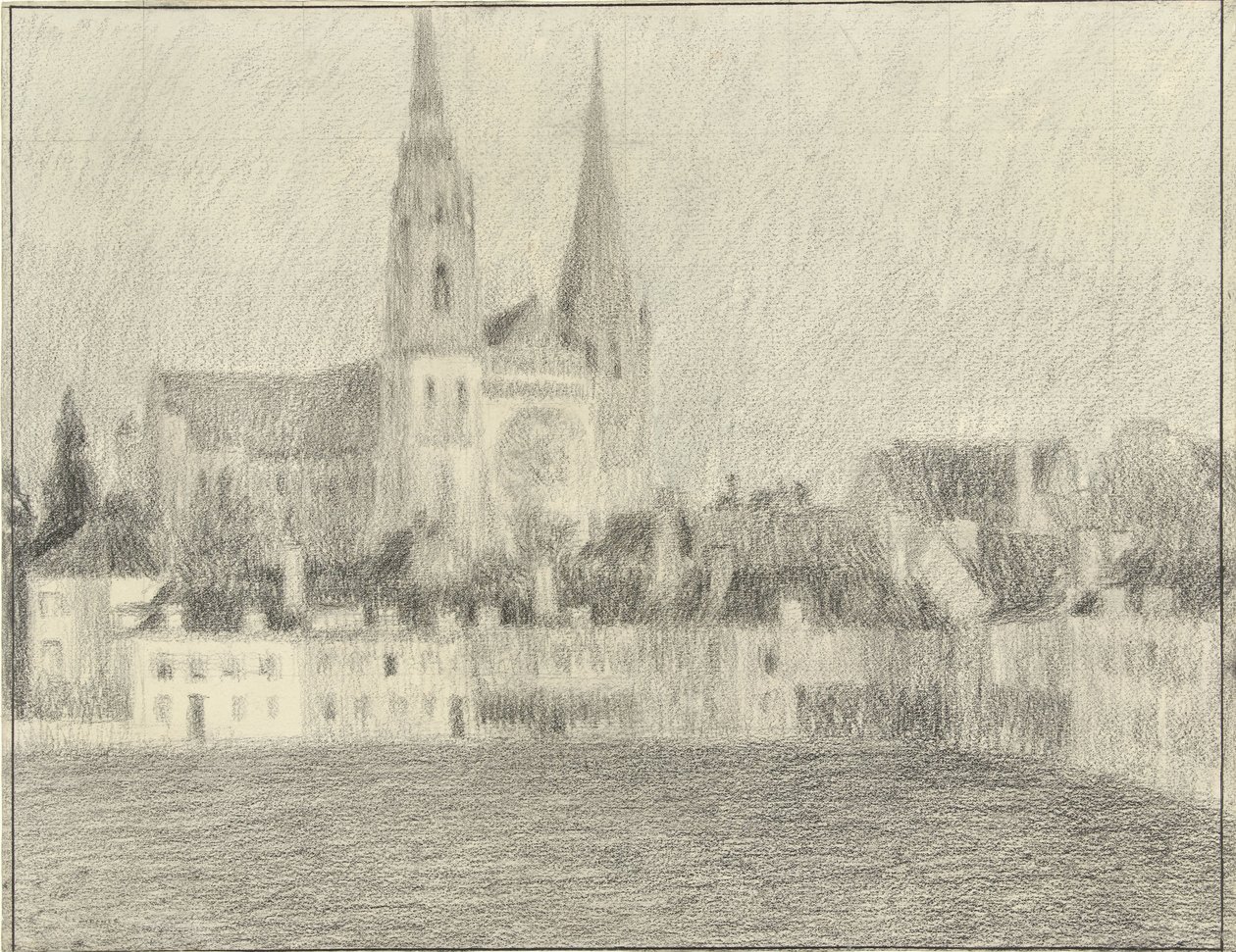 Vista su Chartres da Henri Eugene Le Sidaner