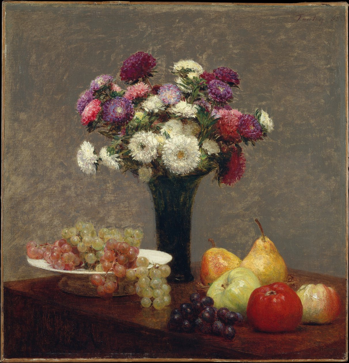 Astri e frutta su un tavolo da Henri Fantin-Latour