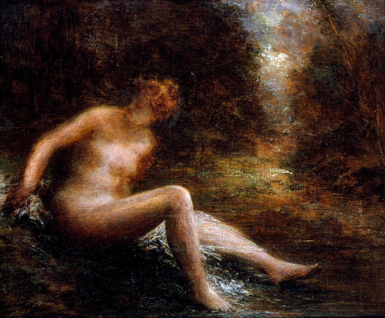 Cacciatrice. Dipinto di Henri Fantin-Latour (Fantin Latour da Henri Fantin-Latour